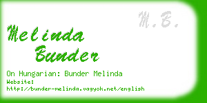 melinda bunder business card